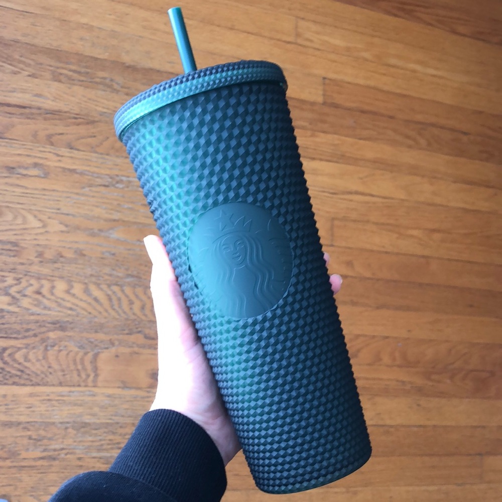 NWT Starbucks 2022 Dark Green Studded Tumbler 💚